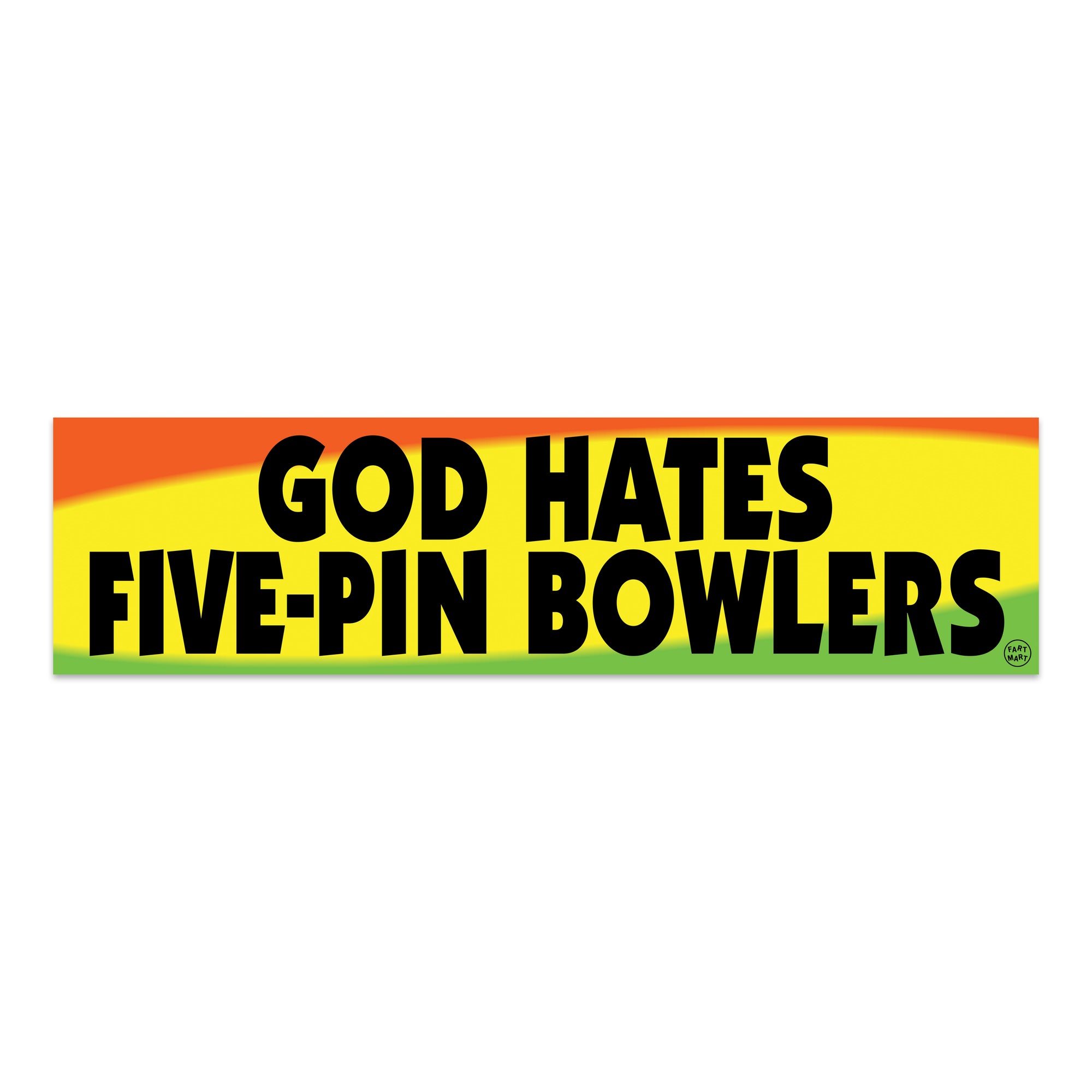 FIVE-PIN BUMPER STICKER