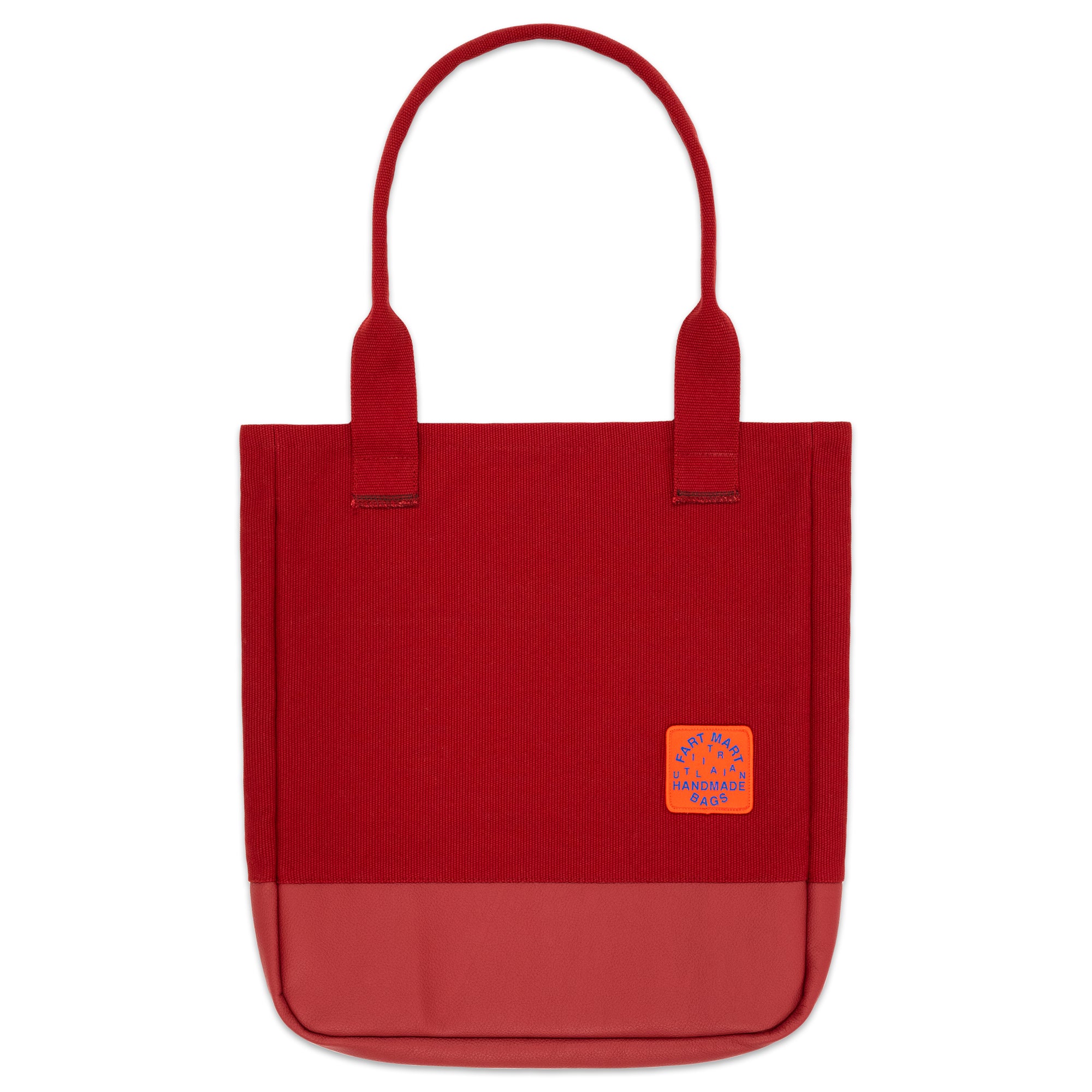 BEET LEATHER BOTTOM TOTE