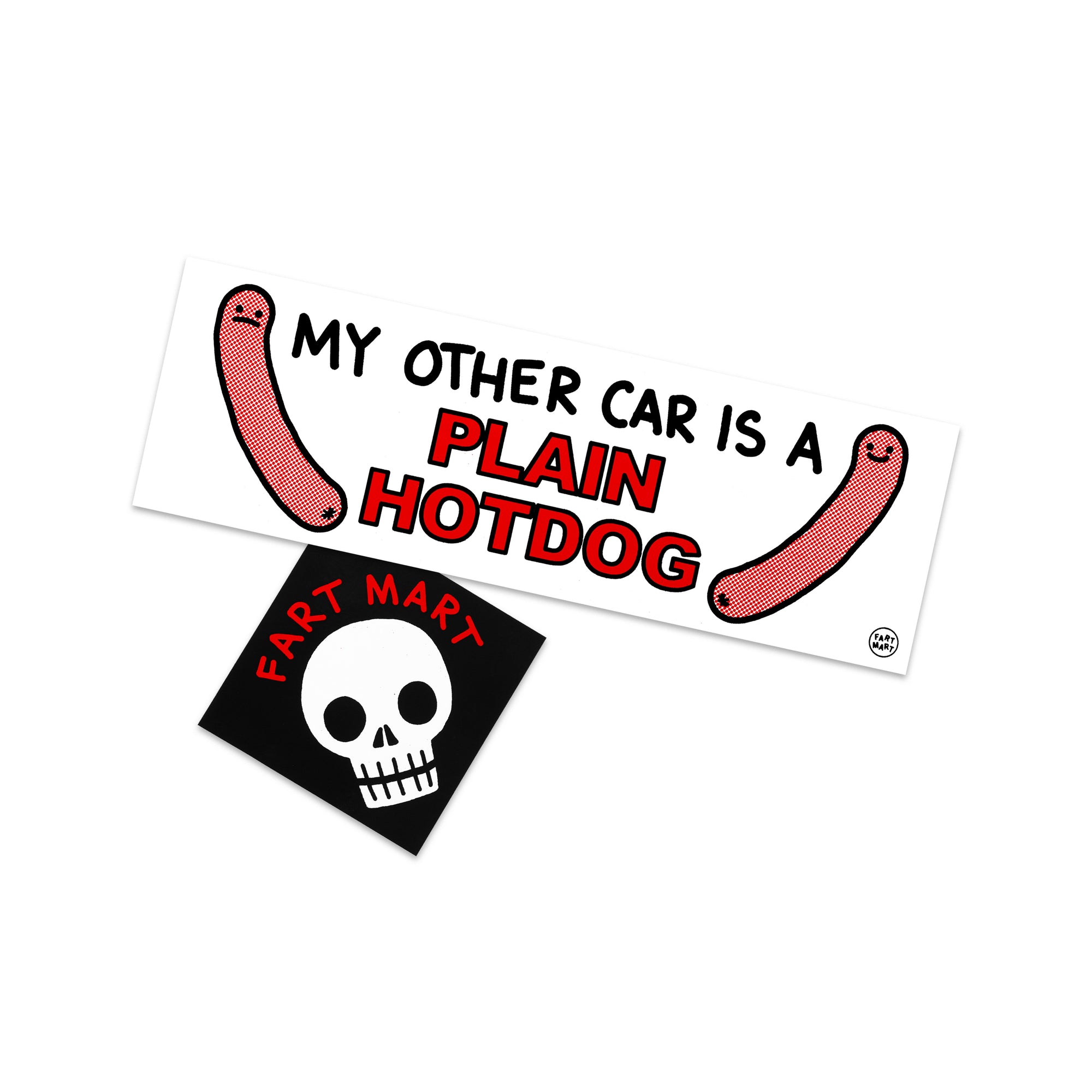 NATALIE DEE PLAIN HOTDOG BUMPER STICKER