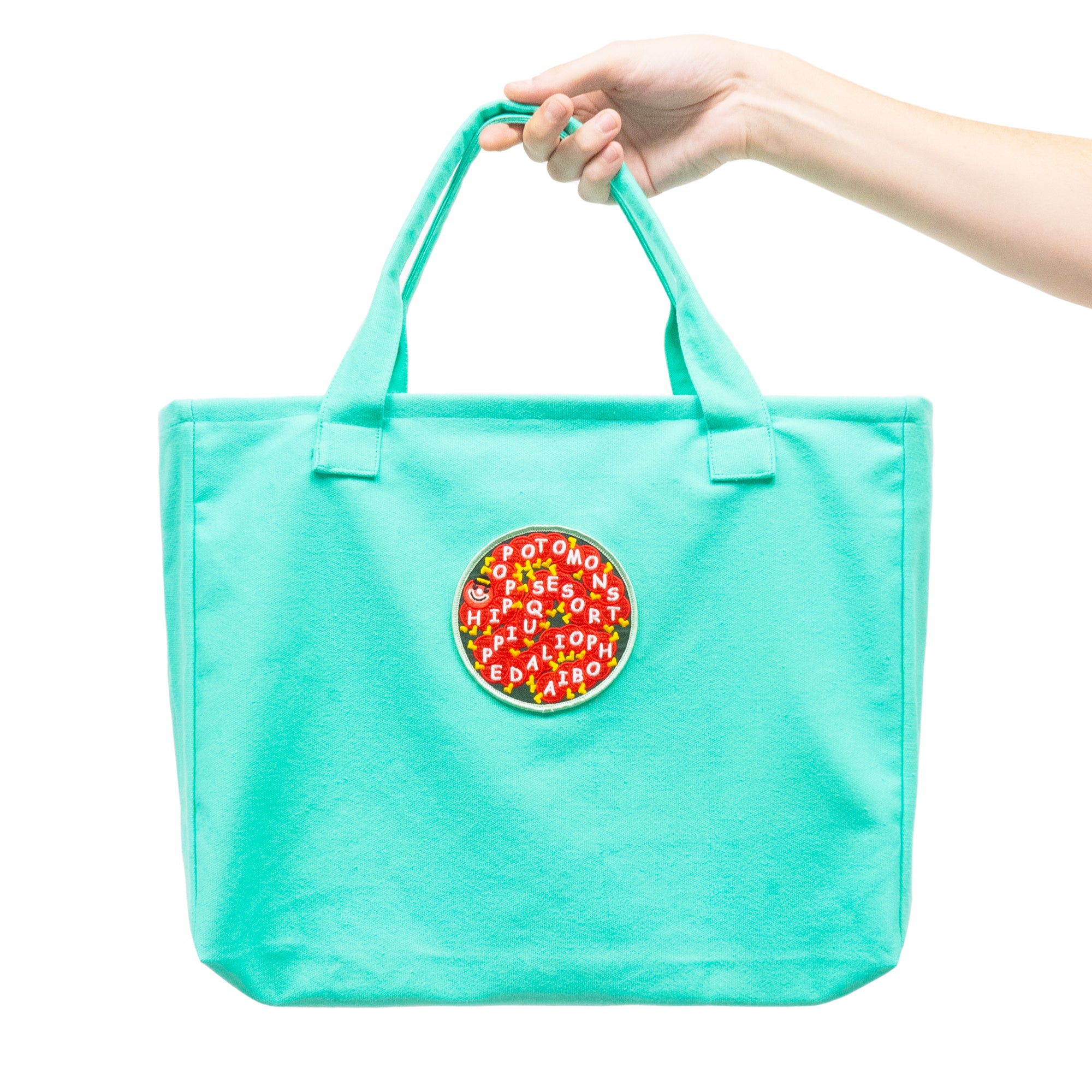 SEAFOAM ZIPPERED TOTE